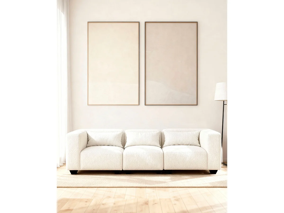 Sofá modular tres plazas Liza Beige - Homekit