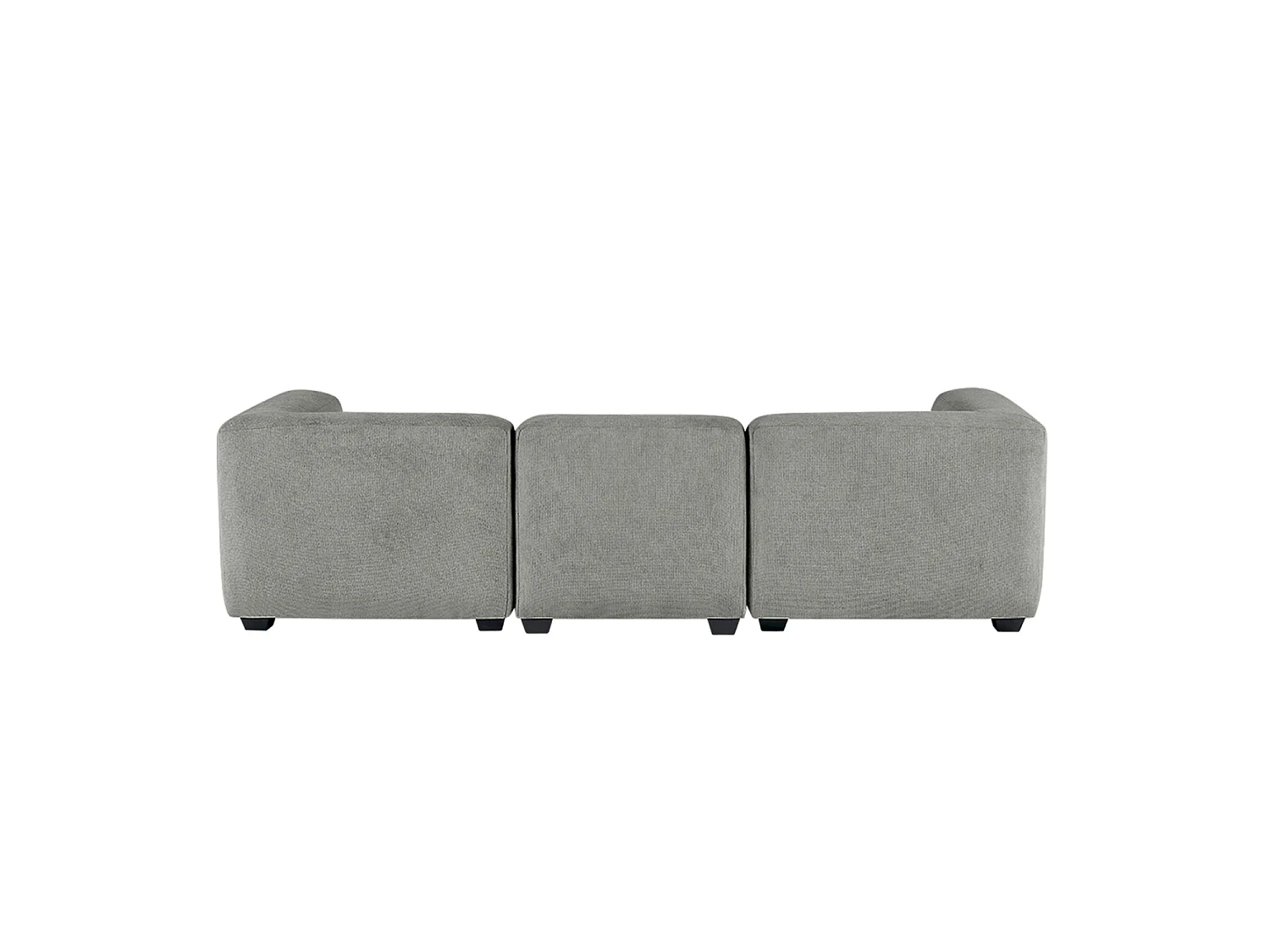 Sofá modular tres plazas liza verdoso gris para hogar moderno mueble de almacenaje  - Homekit