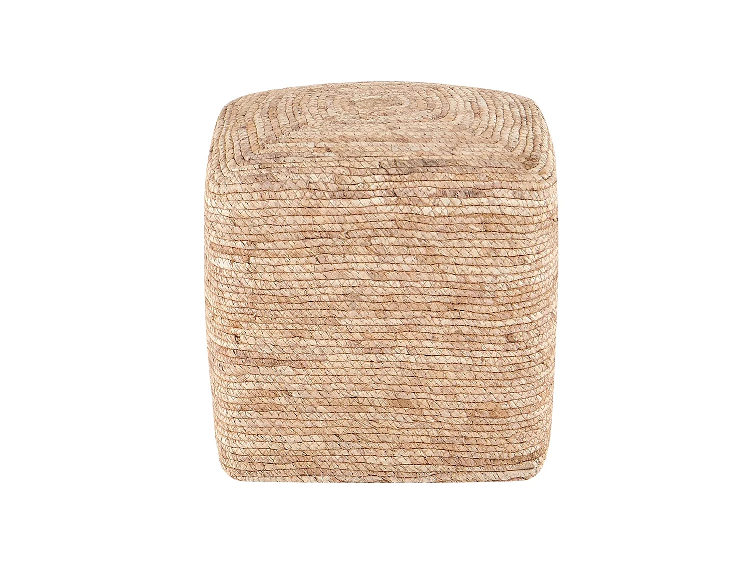 Puff en rattan suzzette natural y beige para hogar moderno mueble de almacenaje  - Homekit