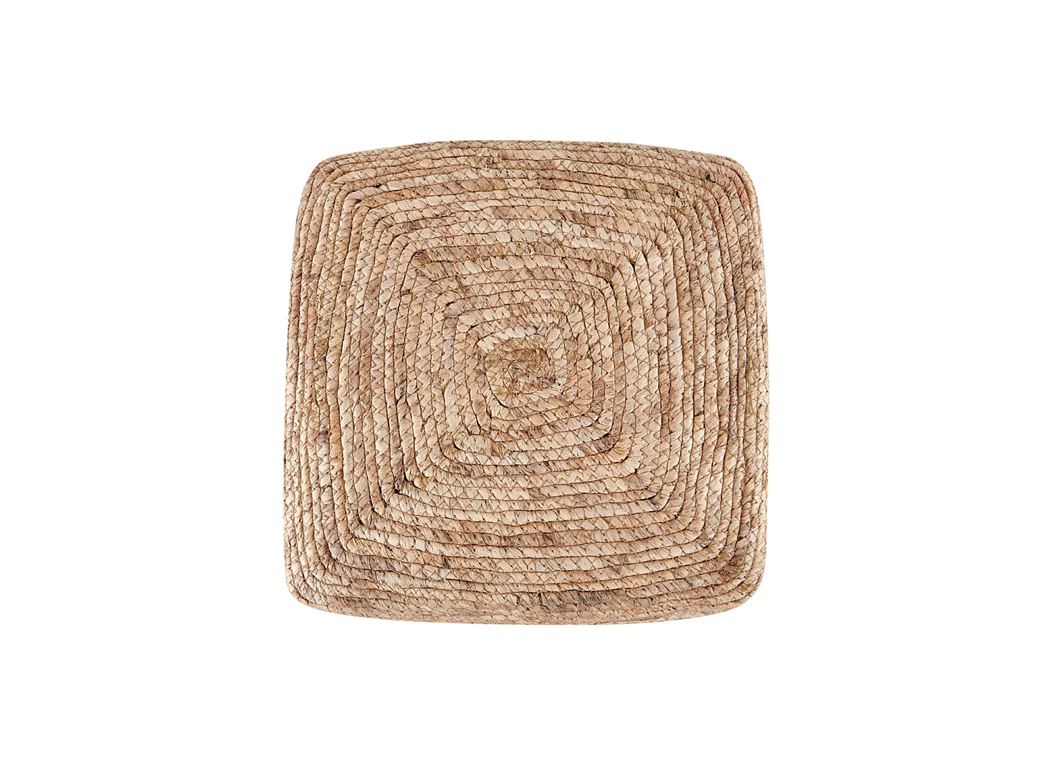 Puff en rattan suzzette natural y beige para hogar moderno mueble de almacenaje  - Homekit