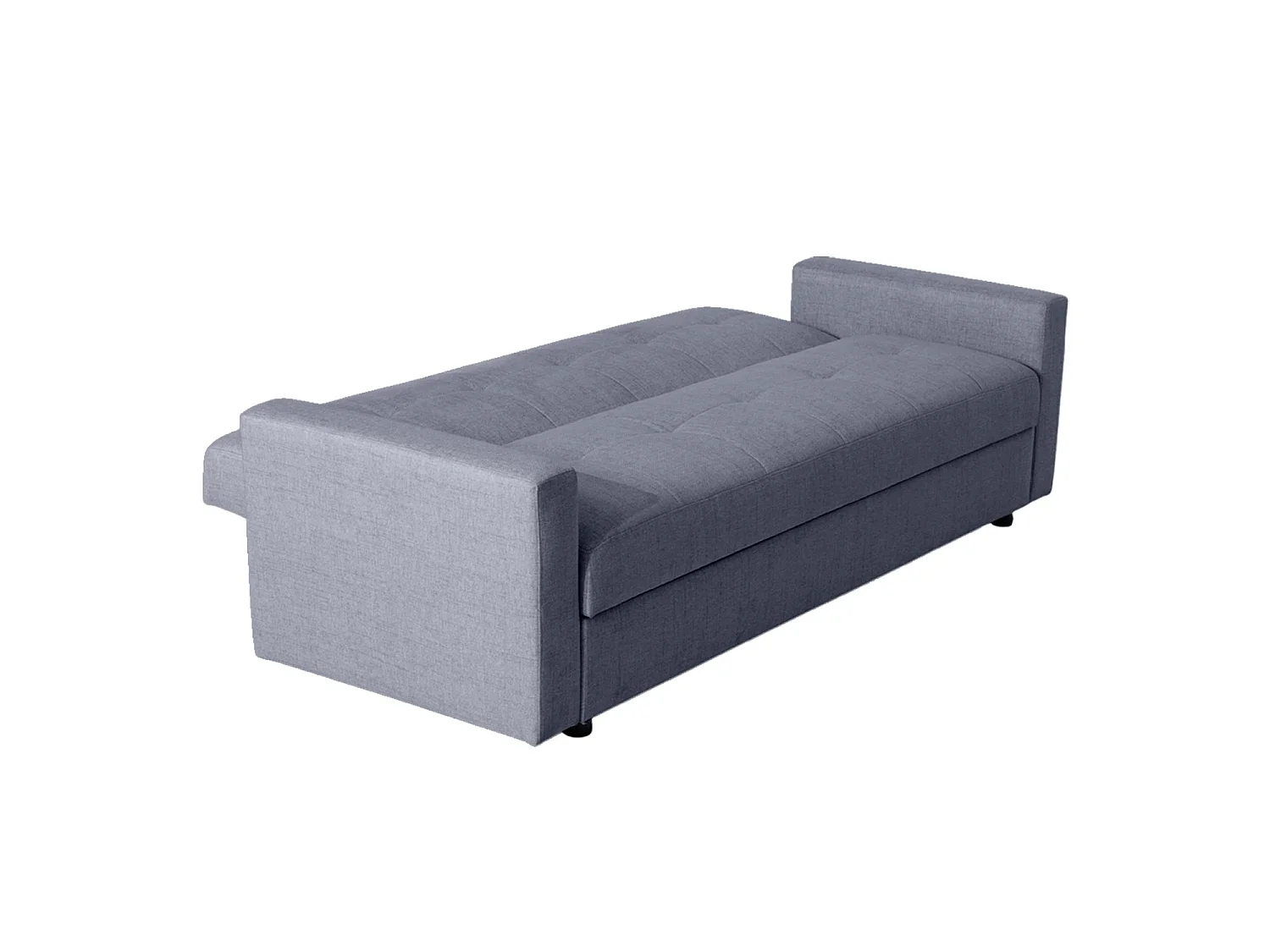 Sofá cama de 3 plazas con almacenaje kim oscuro  gris para hogar moderno mueble de almacenaje  - Homekit