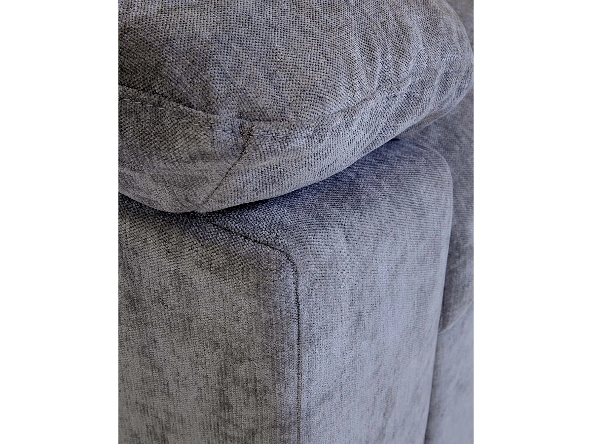 Sofá cama con chaise longue reversible y almacenaje Alexis - Color Gris - Homekit