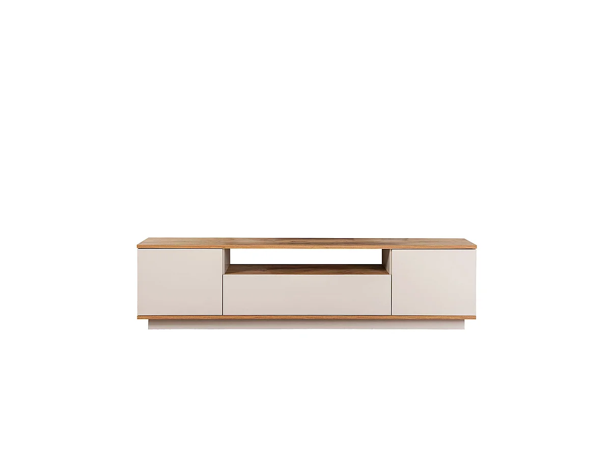 Mueble tv melanie y  natural y beige y madera para hogar moderno mueble de almacenaje  - Homekit