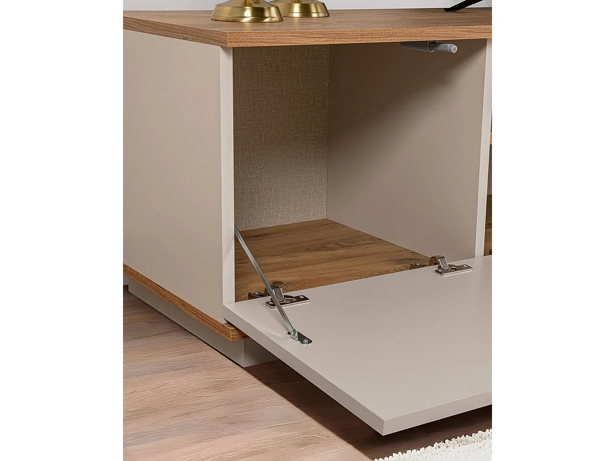 Mueble tv melanie y  natural y beige y madera para hogar moderno mueble de almacenaje  - Homekit