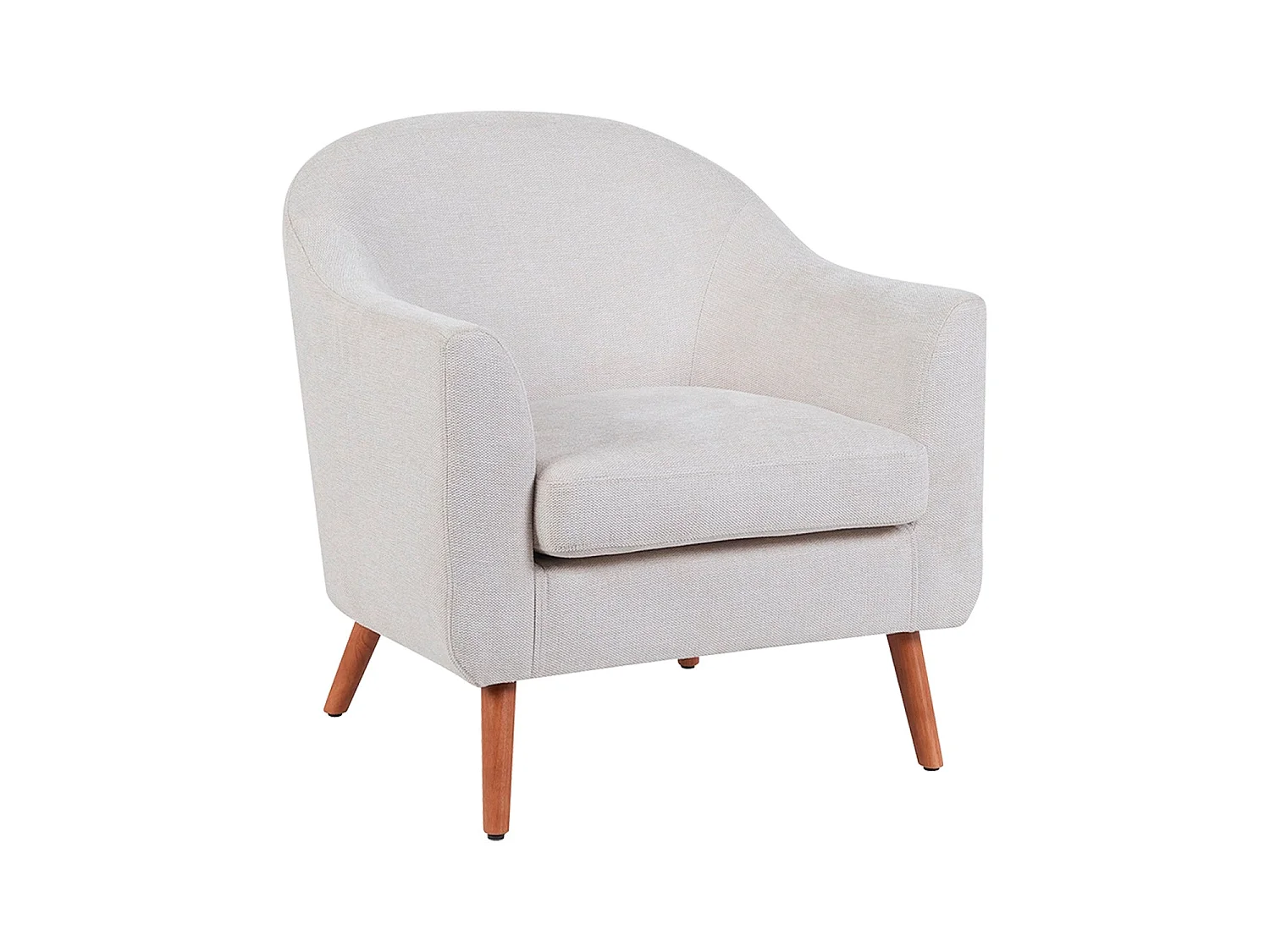 Sillón tapizado en tela nelda  beige para hogar moderno mueble de almacenaje  - Homekit