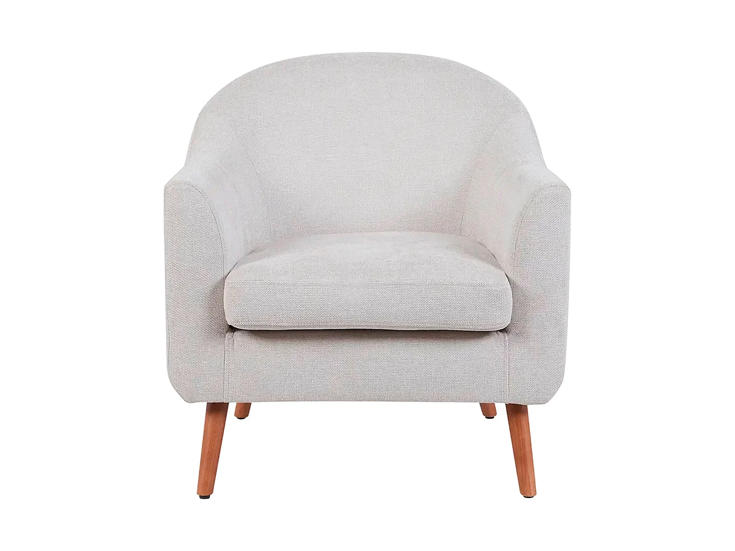 Sillón tapizado en tela nelda  beige para hogar moderno mueble de almacenaje  - Homekit