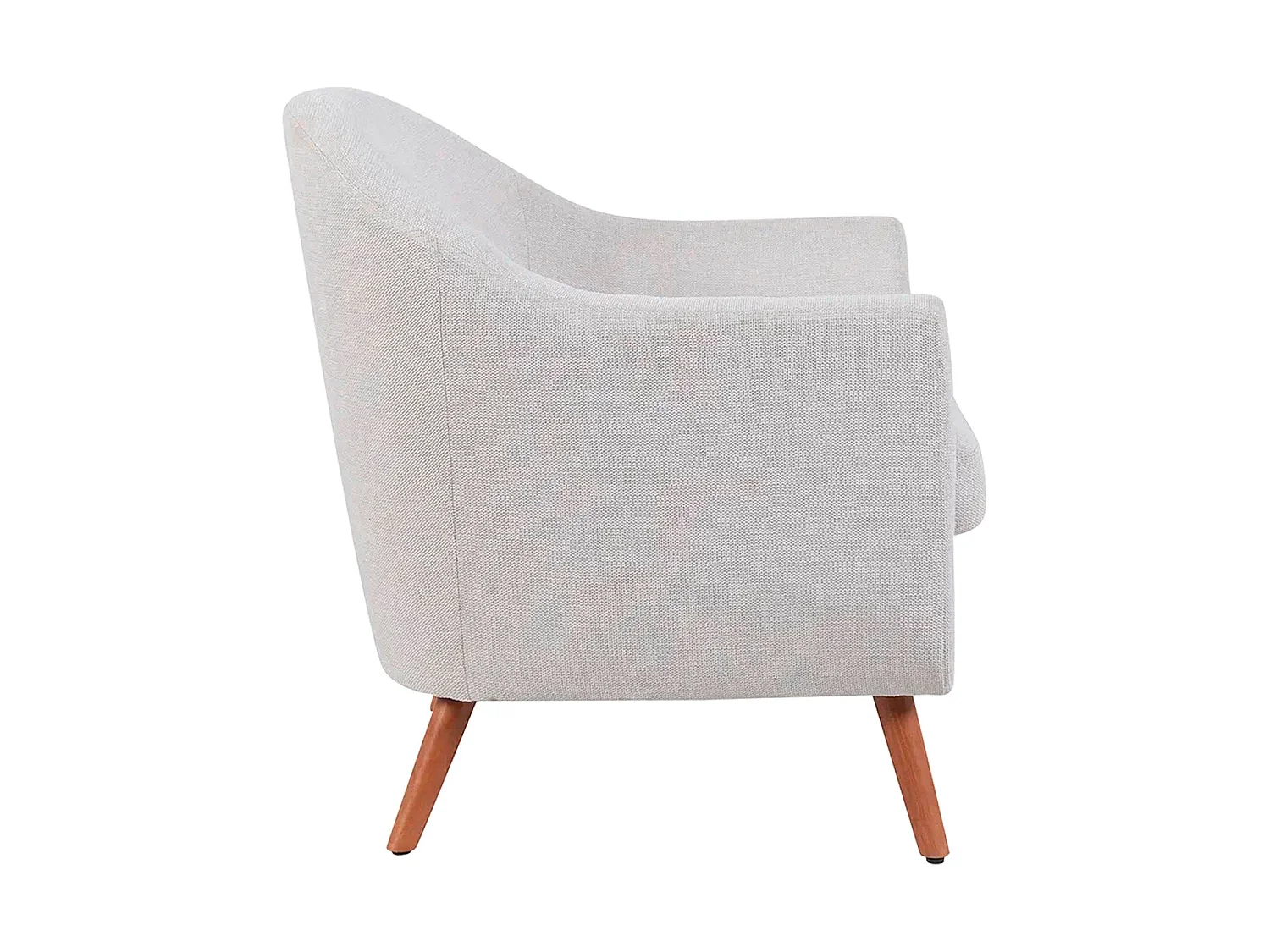 Sillón tapizado en tela nelda  beige para hogar moderno mueble de almacenaje  - Homekit