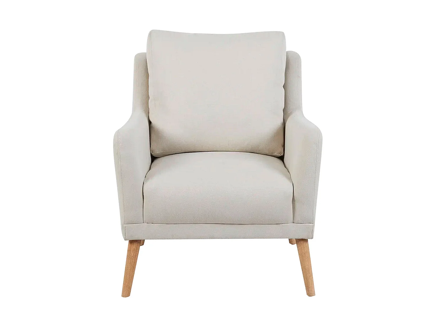 Sillón tapizado en tela allison  beige para hogar moderno mueble de almacenaje  - Homekit