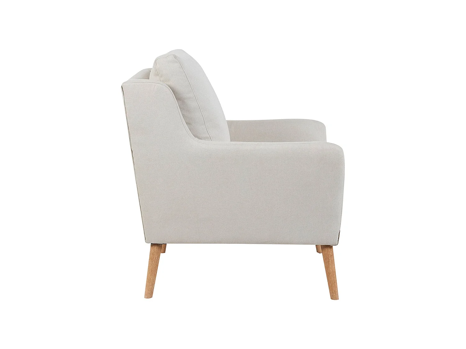 Sillón tapizado en tela allison  beige para hogar moderno mueble de almacenaje  - Homekit