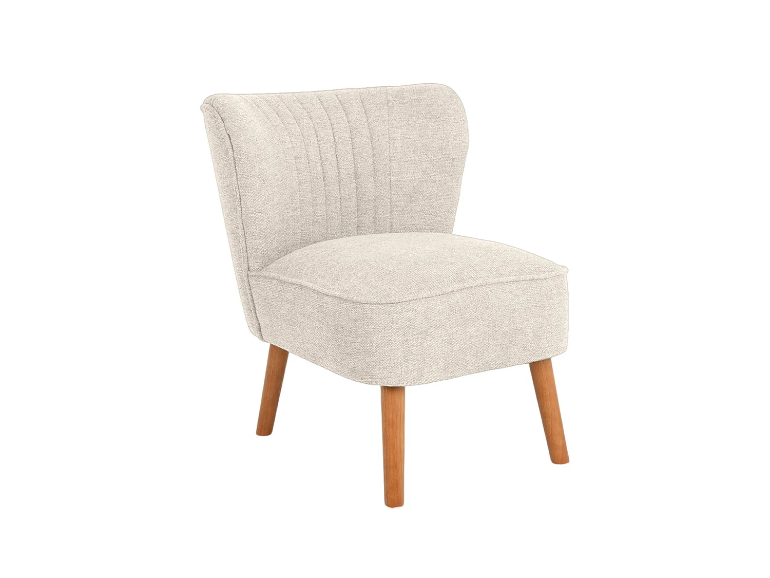 Sillón tapizado en tela eve  beige para hogar moderno mueble de almacenaje  - Homekit