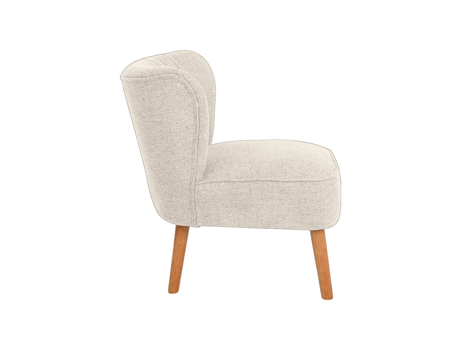 Sillón tapizado en tela eve  beige para hogar moderno mueble de almacenaje  - Homekit