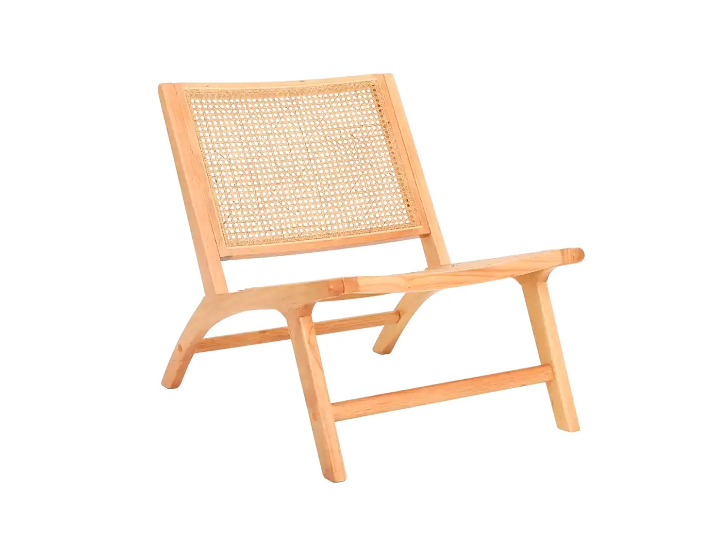 Sillón en ratán ladonna  natural y madera para hogar moderno mueble de almacenaje  - Homekit