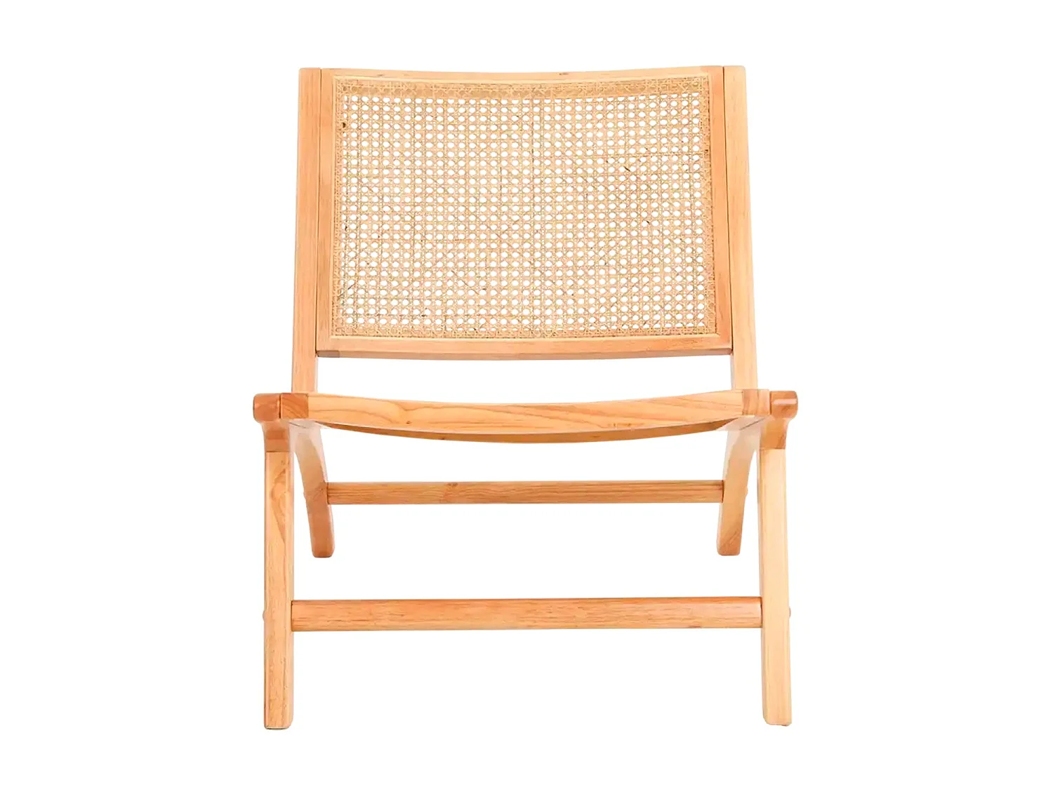 Sillón en ratán ladonna  natural y madera para hogar moderno mueble de almacenaje  - Homekit