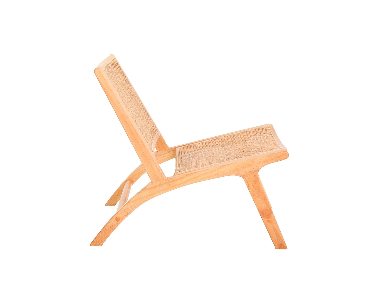 Sillón en ratán ladonna  natural y madera para hogar moderno mueble de almacenaje  - Homekit