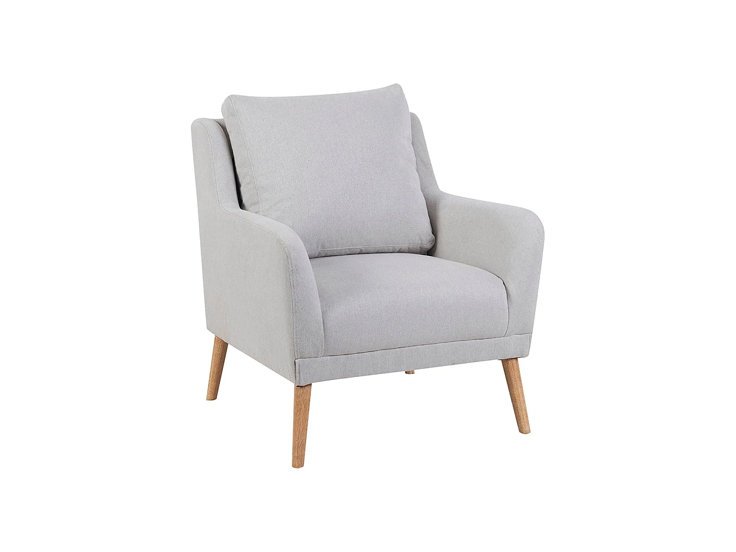Sillón tapizado en tela allison  gris para hogar moderno mueble de almacenaje  - Homekit
