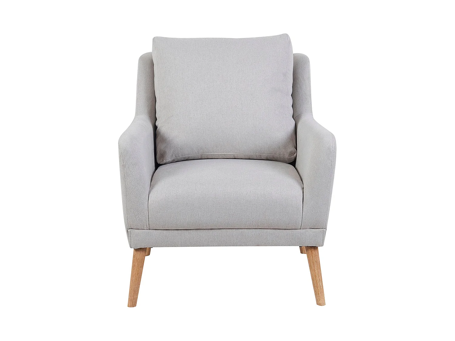 Sillón tapizado en tela allison  gris para hogar moderno mueble de almacenaje  - Homekit