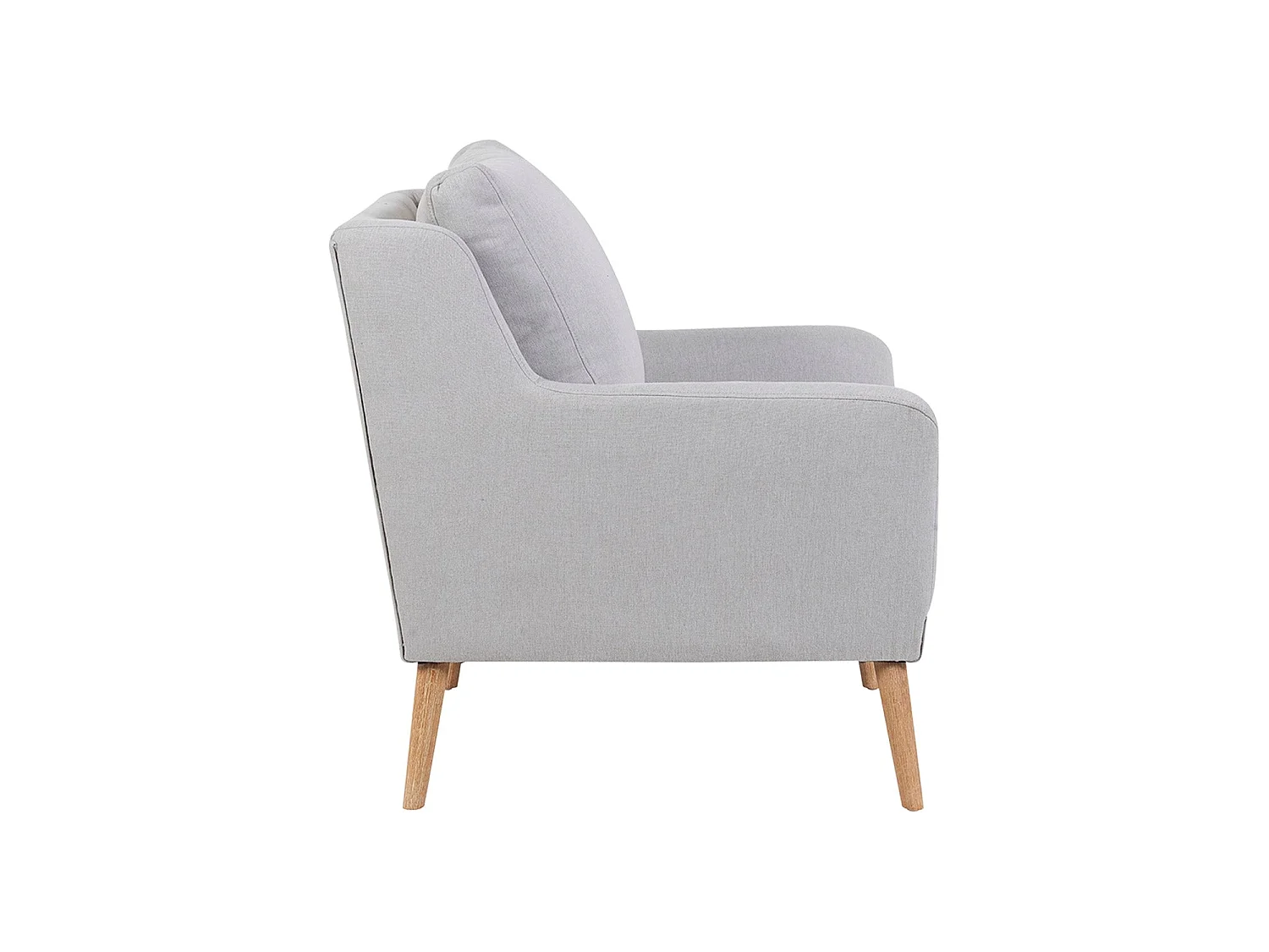 Sillón tapizado en tela allison  gris para hogar moderno mueble de almacenaje  - Homekit