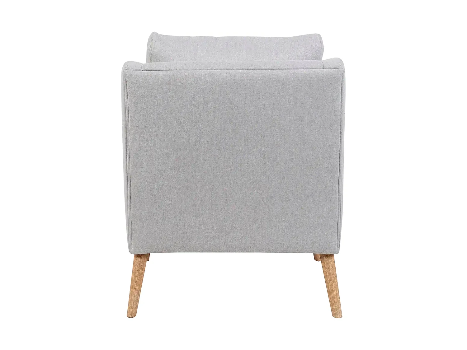 Sillón tapizado en tela allison  gris para hogar moderno mueble de almacenaje  - Homekit