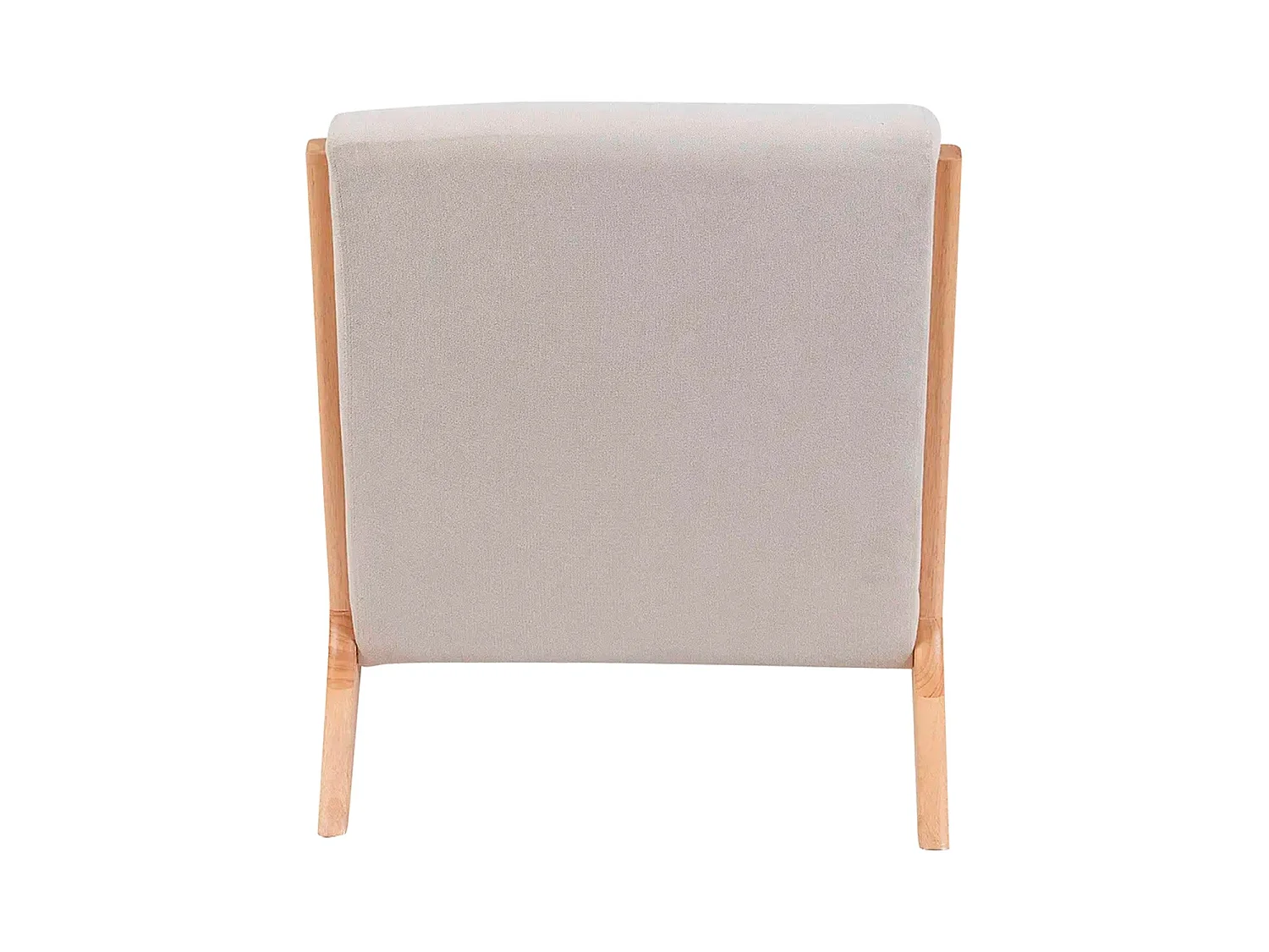 Sillón tapizado en tela carrie  beige para hogar moderno mueble de almacenaje  - Homekit