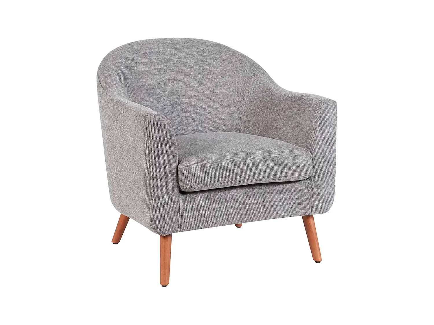 Sillón tapizado en tela nelda claro  gris para hogar moderno mueble de almacenaje  - Homekit