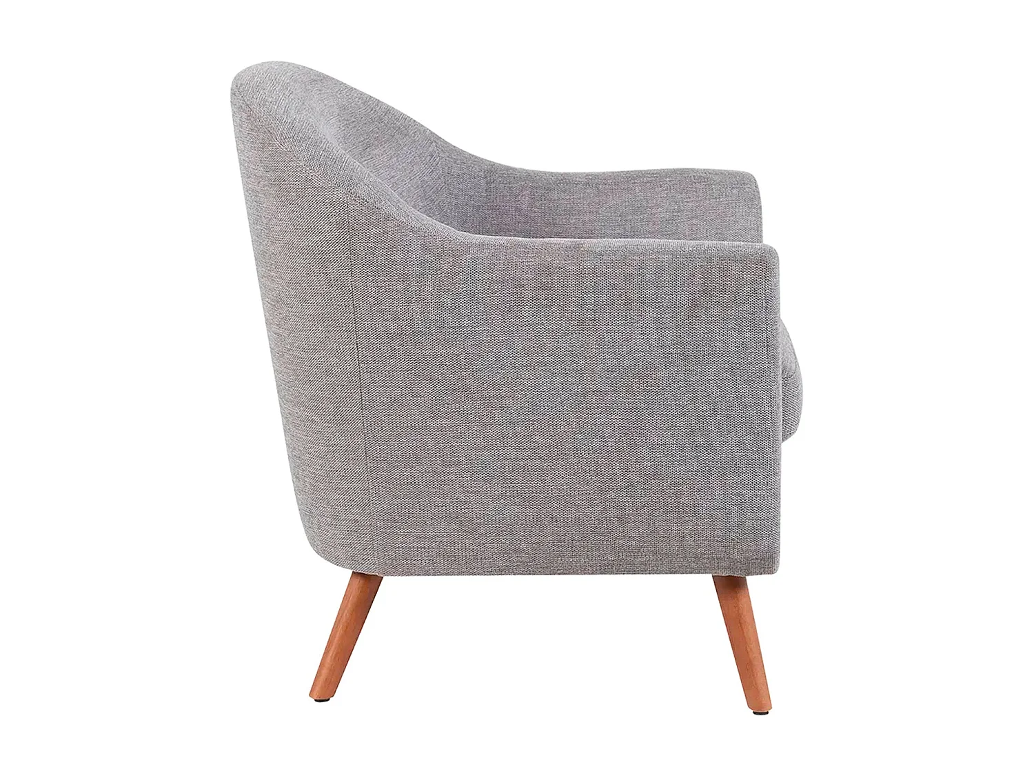 Sillón tapizado en tela nelda claro  gris para hogar moderno mueble de almacenaje  - Homekit