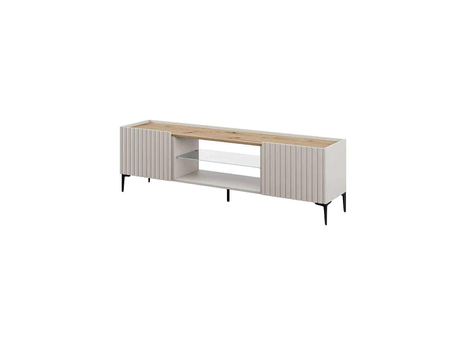 Mueble tv nora y natural y beige y madera para hogar moderno mueble de almacenaje  - Homekit