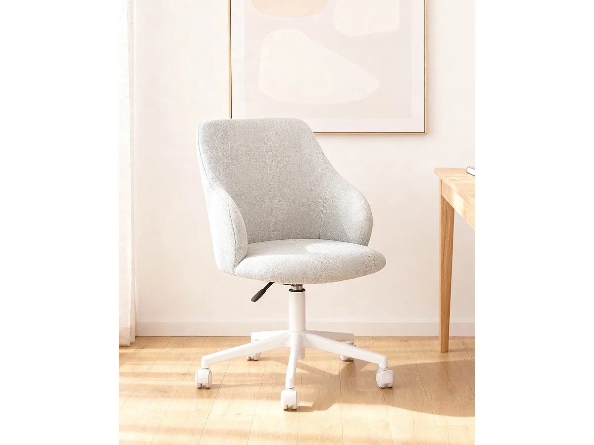 Silla de escritorio liliana beige para hogar moderno mueble de almacenaje  - Homekit