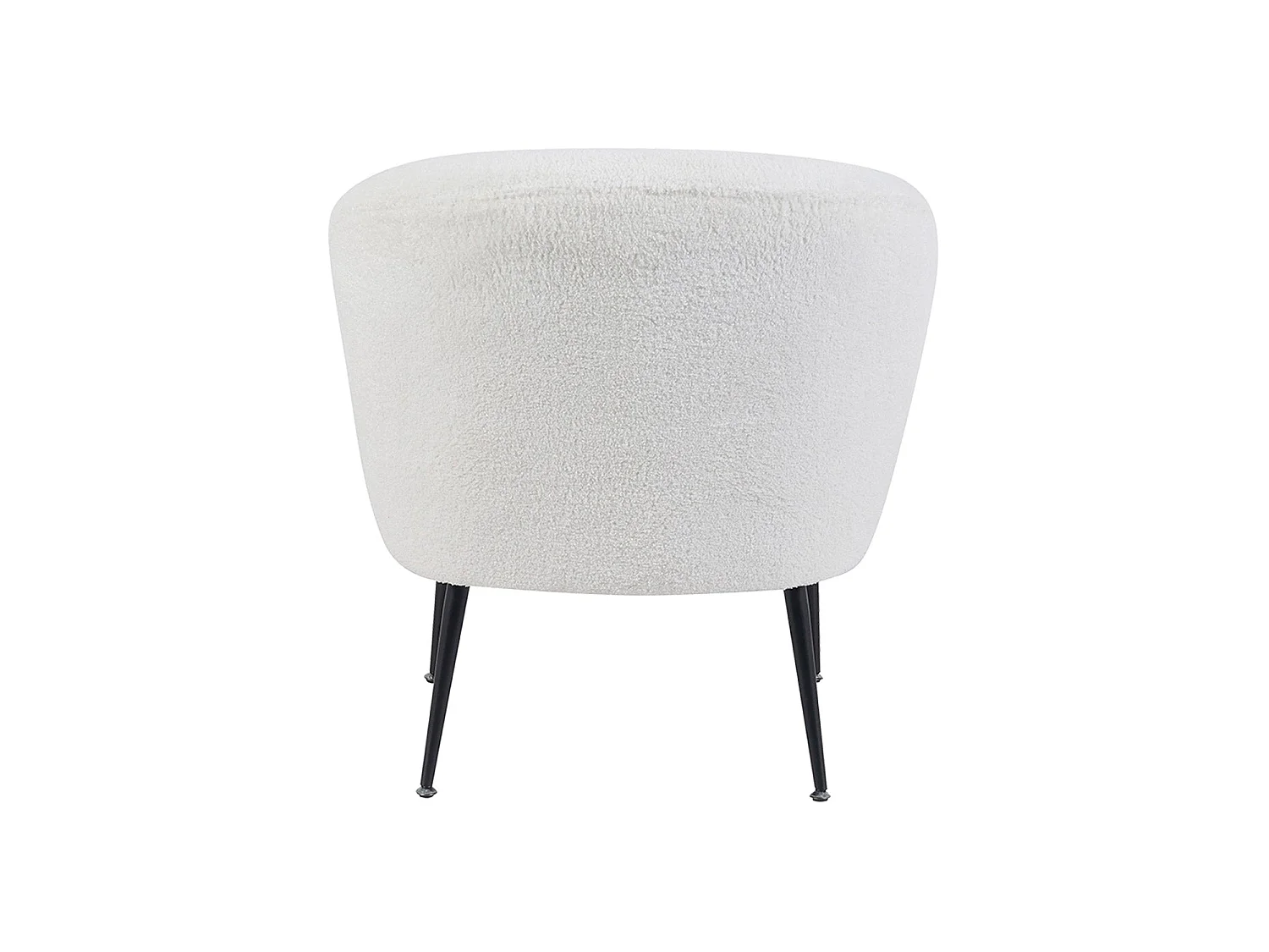 Sillón tapizado en teddy emma  blanco para hogar moderno mueble de almacenaje  - Homekit