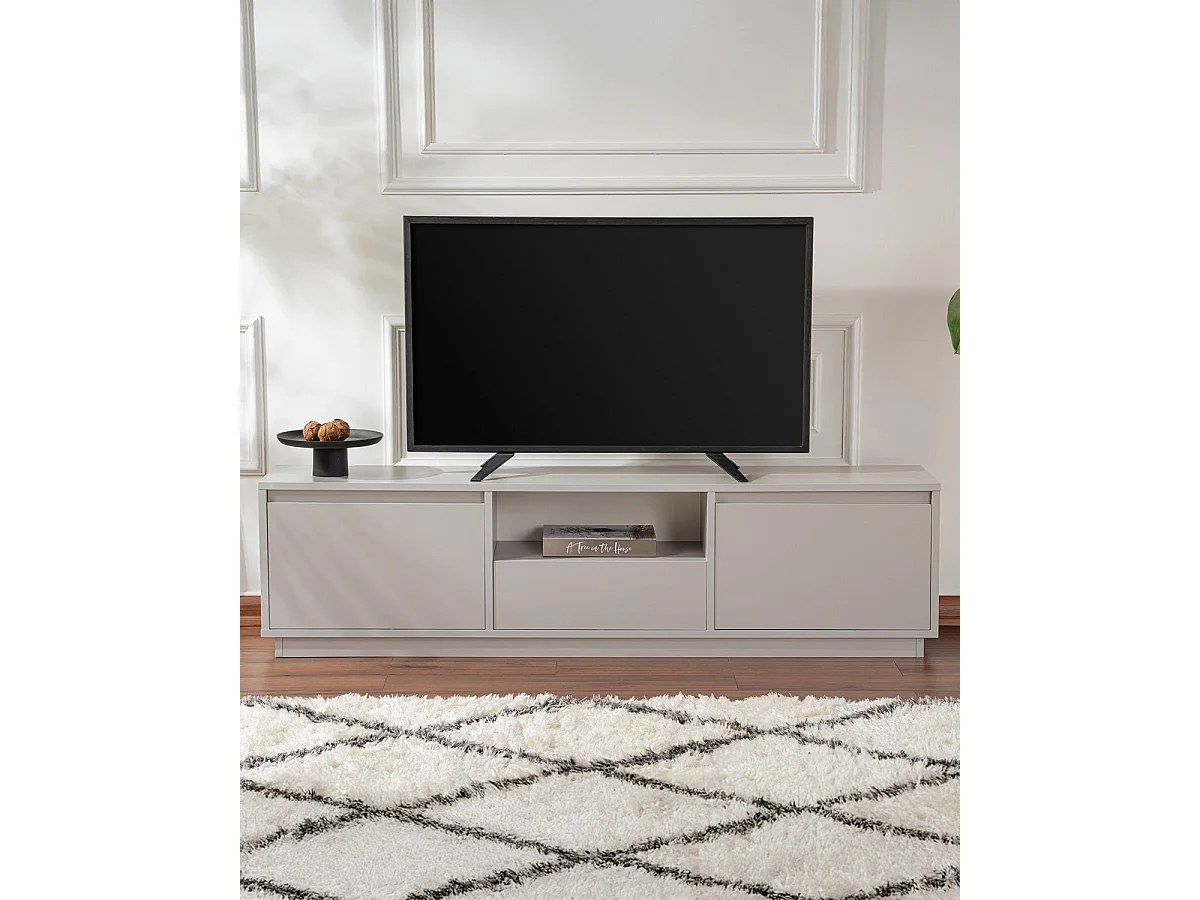 Mueble tv millie  gris para hogar moderno mueble de almacenaje  - Homekit
