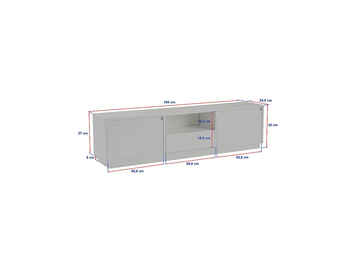 Mueble tv millie  gris para hogar moderno mueble de almacenaje  - Homekit