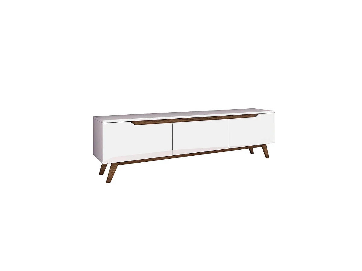 Mueble tv sharon y oscura  blanco y madera para hogar moderno mueble de almacenaje  - Homekit