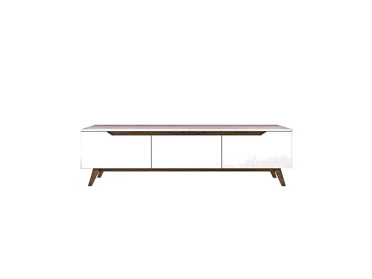Mueble tv sharon y oscura  blanco y madera para hogar moderno mueble de almacenaje  - Homekit