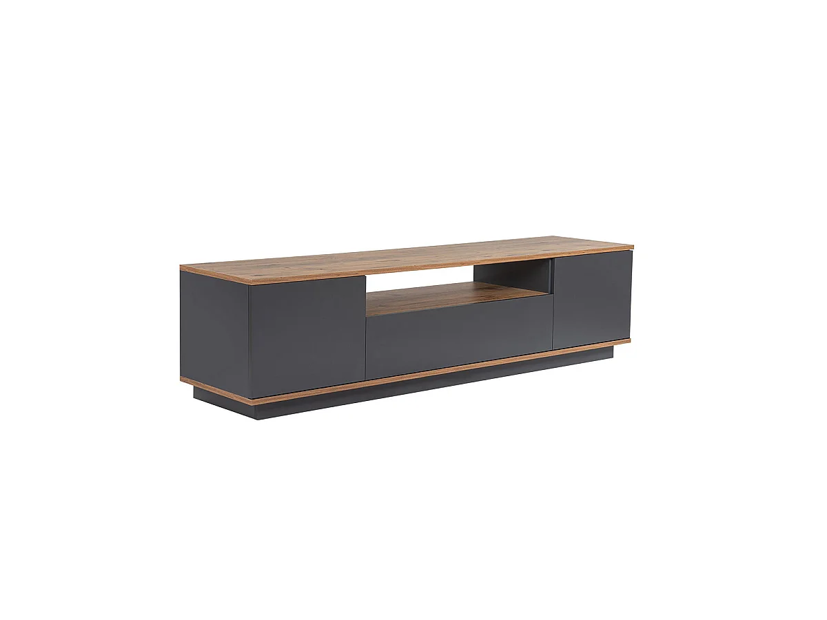 Mueble tv melanie y  natural y grafito y madera para hogar moderno mueble de almacenaje  - Homekit