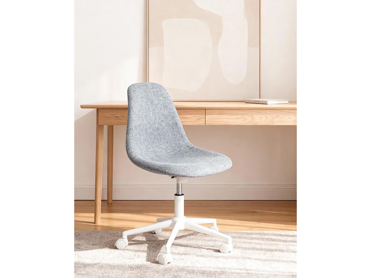 Silla de escritorio nicole gris para hogar moderno mueble de almacenaje  - Homekit