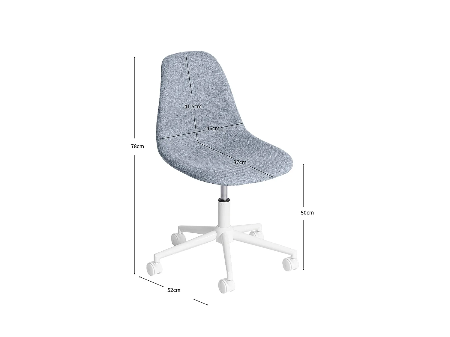 Silla de escritorio nicole gris para hogar moderno mueble de almacenaje  - Homekit