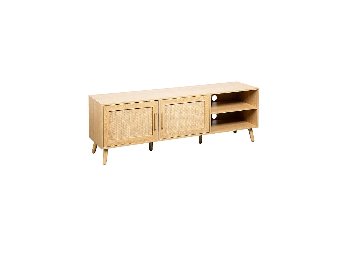 Mueble TV ratán Clare - Color Madera natural - Homekit