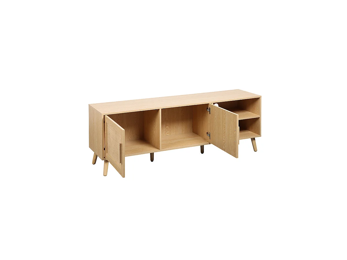 Mueble TV ratán Clare - Color Madera natural - Homekit