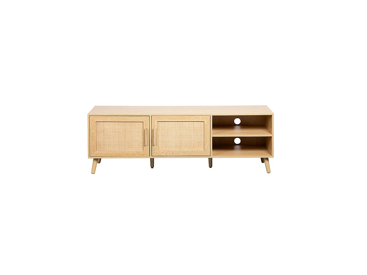 Mueble TV ratán Clare - Color Madera natural - Homekit