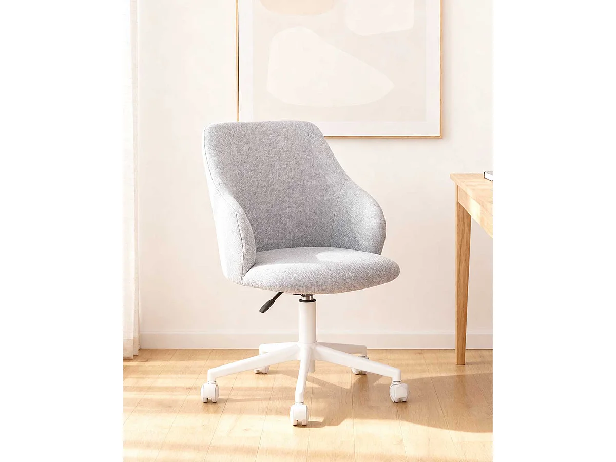 Silla de escritorio liliana gris para hogar moderno mueble de almacenaje  - Homekit