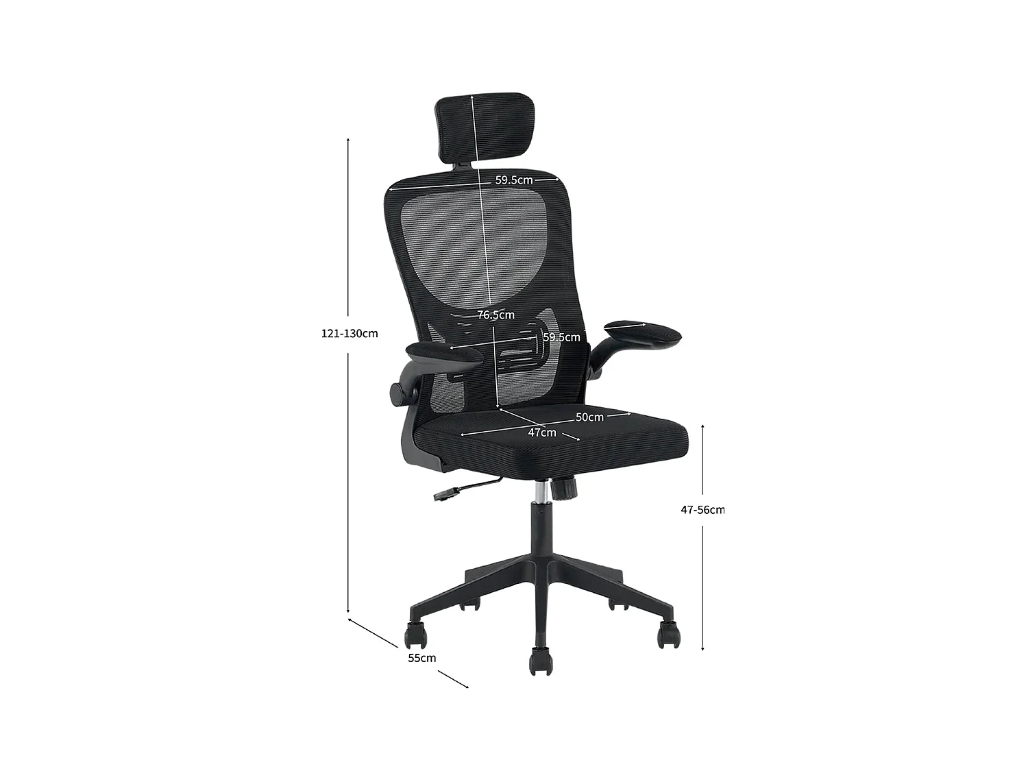 Silla de escritorio maude negro para hogar moderno mueble de almacenaje  - Homekit