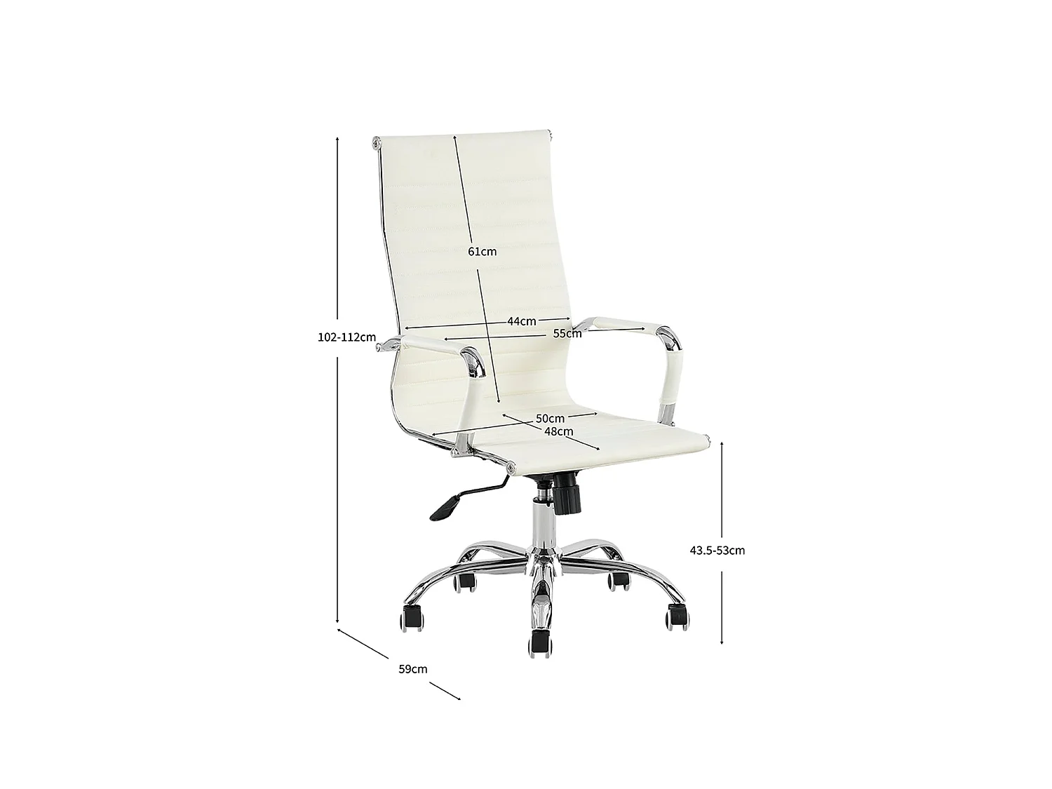 Silla de escritorio shelley blanco para hogar moderno mueble de almacenaje  - Homekit