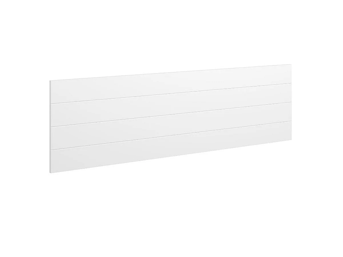 Tête de lit blanche moderne avec design à lignes horizontales - Longueur 156 x Hauteur 45,5 x Profondeur 1,5 cm