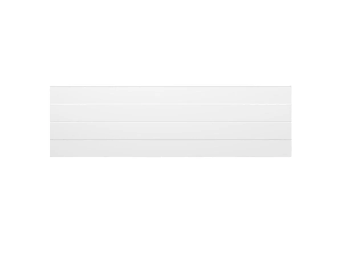 Tête de lit blanche moderne avec design à lignes horizontales - Longueur 156 x Hauteur 45,5 x Profondeur 1,5 cm