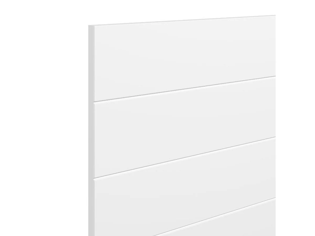Tête de lit blanche moderne avec design à lignes horizontales - Longueur 156 x Hauteur 45,5 x Profondeur 1,5 cm