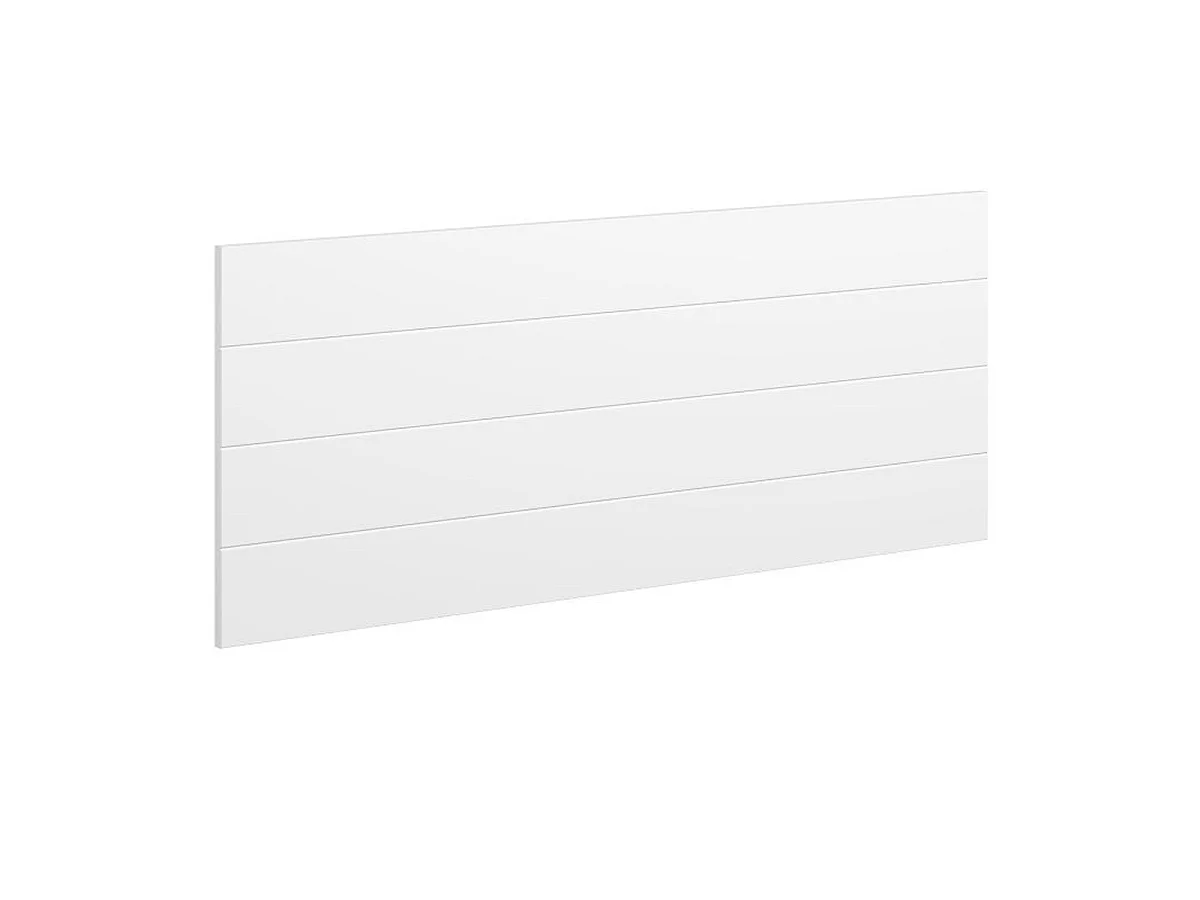 Tête de lit moderne à lignes horizontales coloris Blanc - Longueur 110 x Hauteur 45,5 x Profondeur 1,5 cm