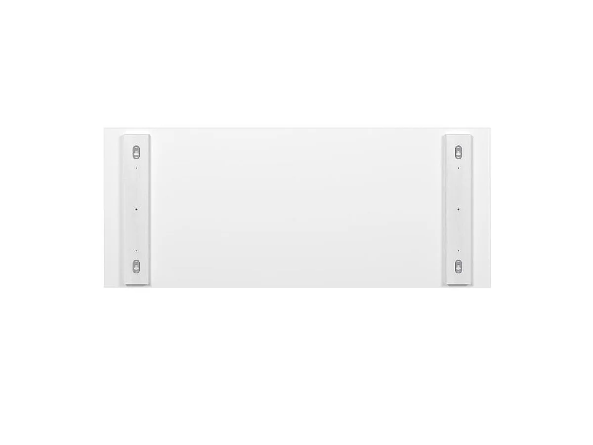 Tête de lit moderne à lignes horizontales coloris Blanc - Longueur 110 x Hauteur 45,5 x Profondeur 1,5 cm