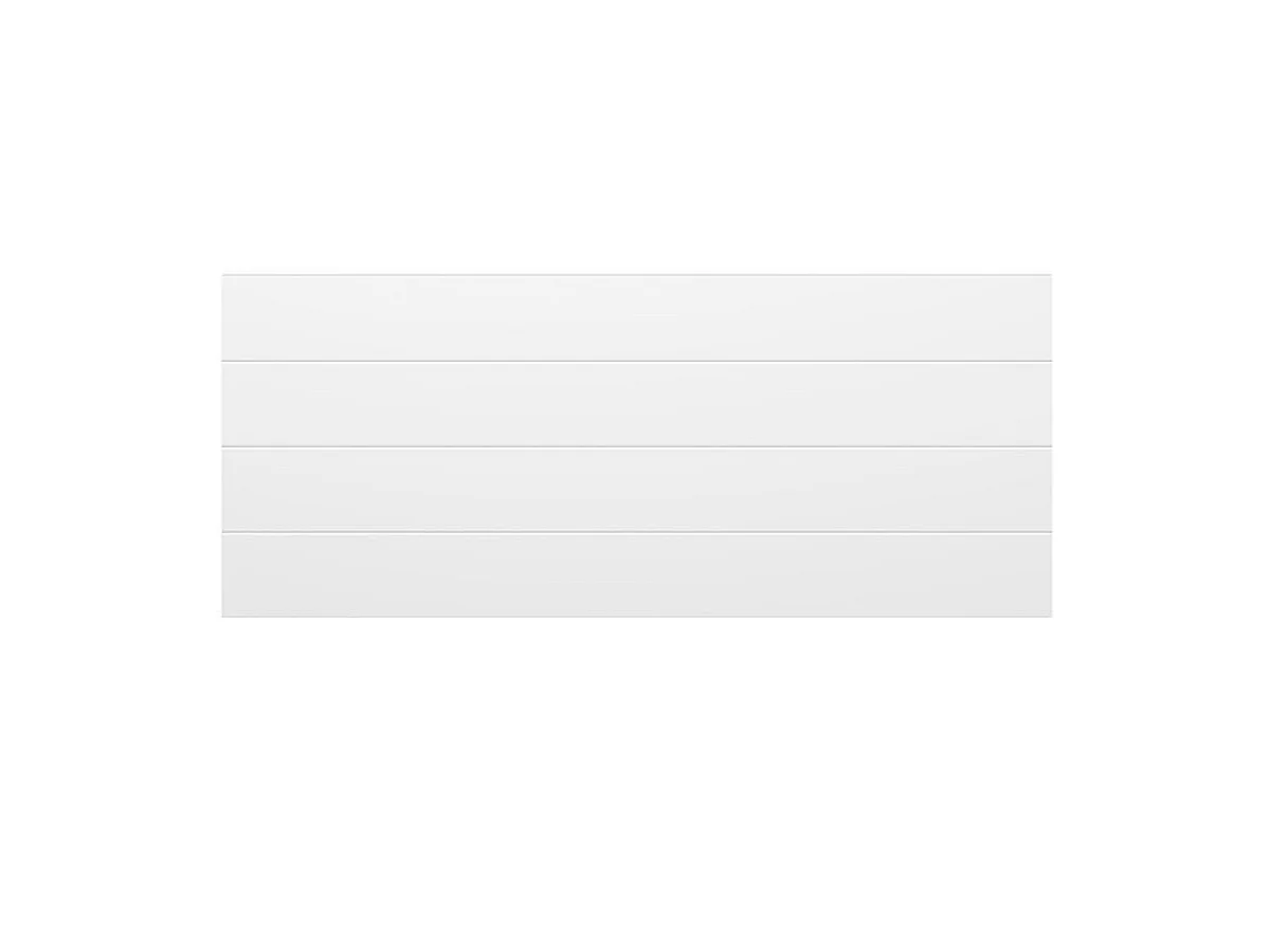 Tête de lit moderne à lignes horizontales coloris Blanc - Longueur 110 x Hauteur 45,5 x Profondeur 1,5 cm