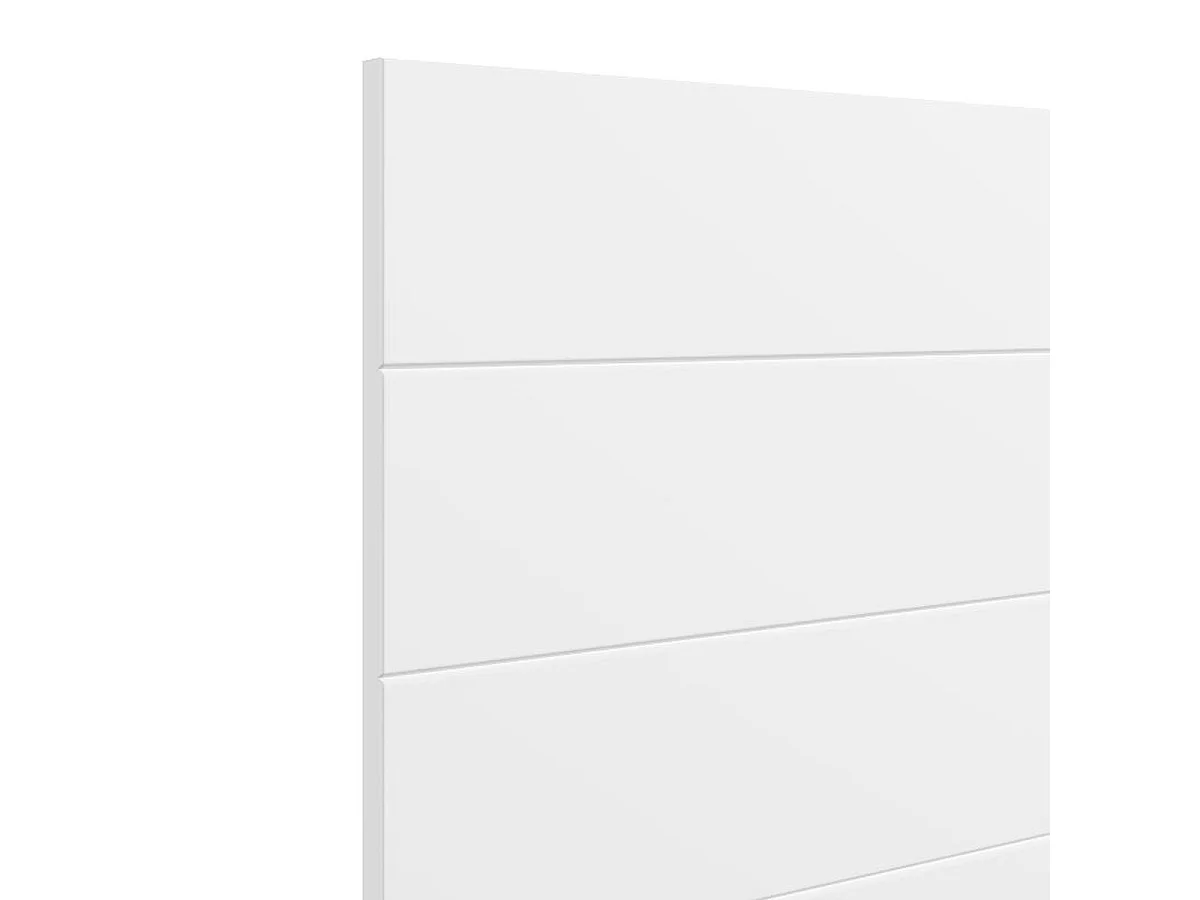 Tête de lit moderne à lignes horizontales coloris Blanc - Longueur 110 x Hauteur 45,5 x Profondeur 1,5 cm