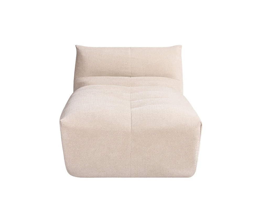 Alba - Chauffeuse lounge compressée 1 place en tissu - Beige
