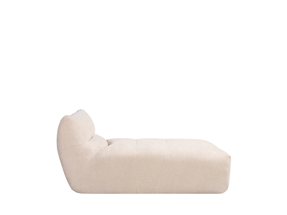 Alba - Chauffeuse lounge compressée 1 place en tissu - Beige